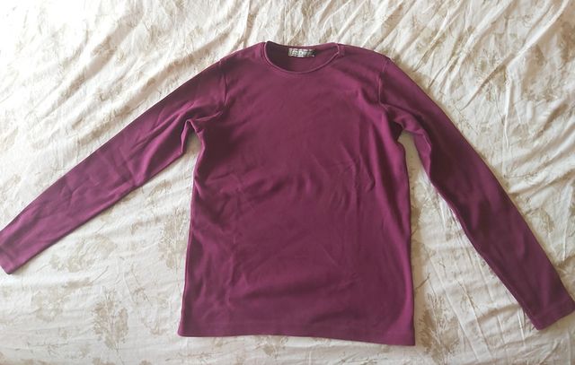 Camisola mangas compridas, bordeaux, tamanho L