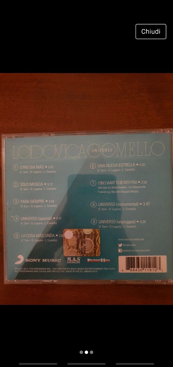 CD universo Lodovica Comello