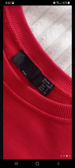 vestido rojo de punto Zara talla S