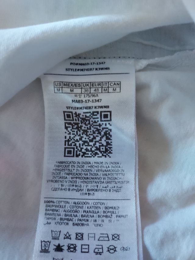 Camiseta Guess manga larga hombre.