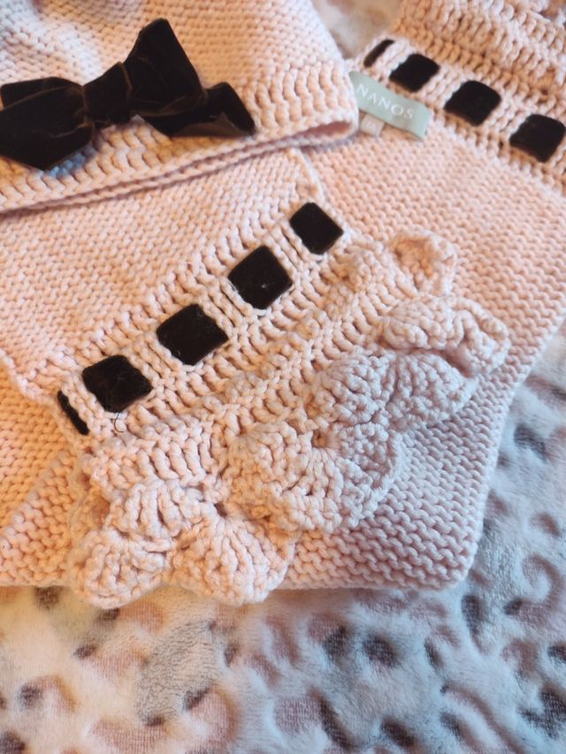 conjunto de Nanos gorro y bufanda 1 año