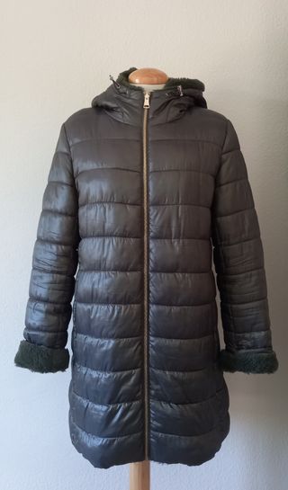 parka reversible color verde kaki 
