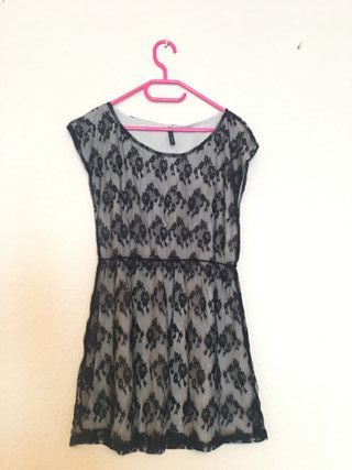 Blusa de encaje negra