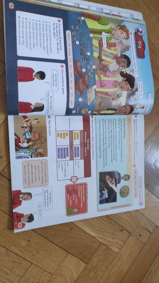 Libro de texto de inglés, escolar. 