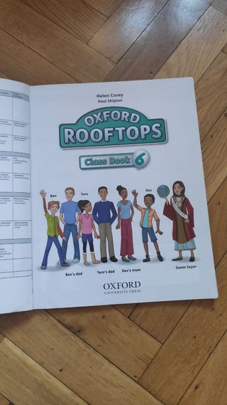 Libro de texto de inglés, escolar. 