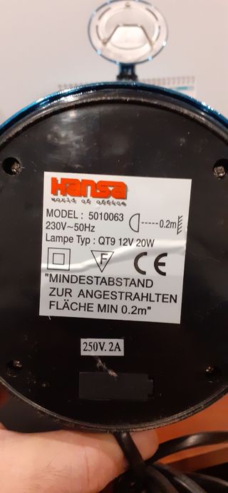 LAMPARA FLEXO HANSA 12V  20W