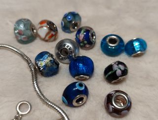 Pulsera plata de abalorios 1ª Ley.