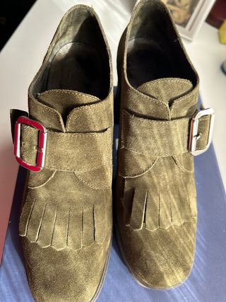 Mocasin alto color verde 