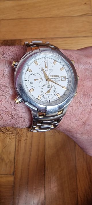 Chronograph Seiko Acero.