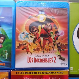 3 bluray y 12 dvds Increíbles Cars Shrek 2