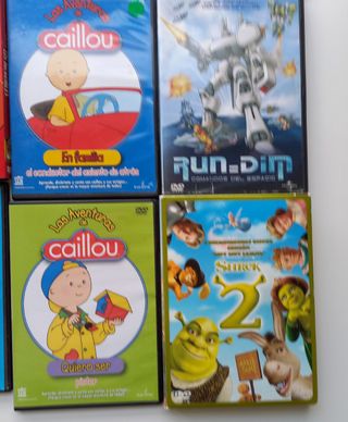 3 bluray y 12 dvds Increíbles Cars Shrek 2