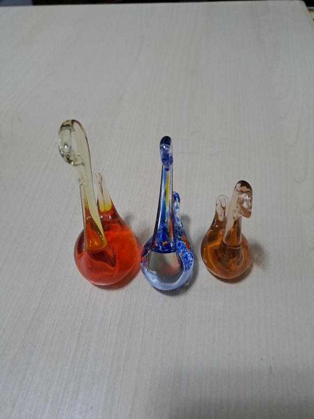 3 cigni in vetro