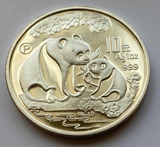 PANDA AÑO 1993 P ONZA PLATA EXCLUSIVA 