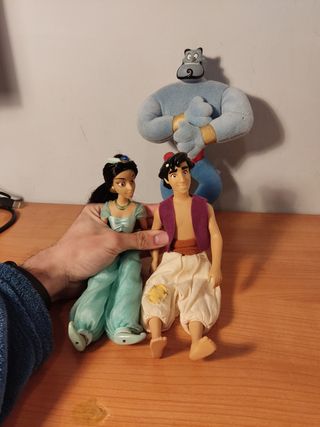 Raros Aladín Jasmine y Genio azul Marca Applause