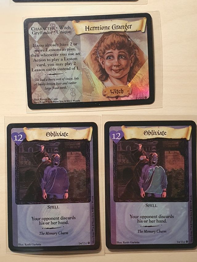 Cartas Harry Potter TCG