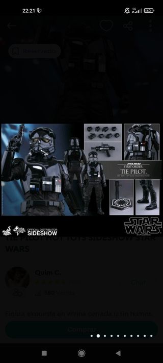 Hot toys piloto primera orden