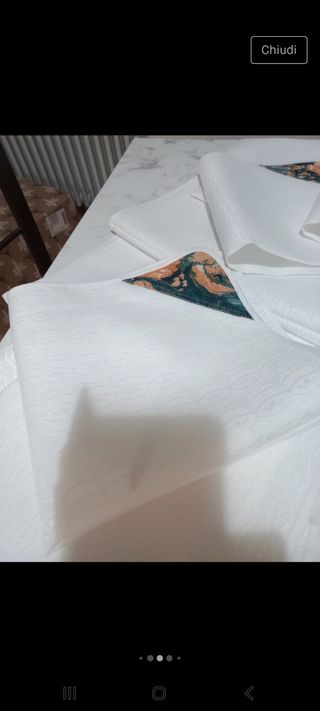 tovaglia da 12 posti con 12 tovaglioli