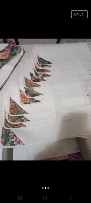 tovaglia da 12 posti con 12 tovaglioli