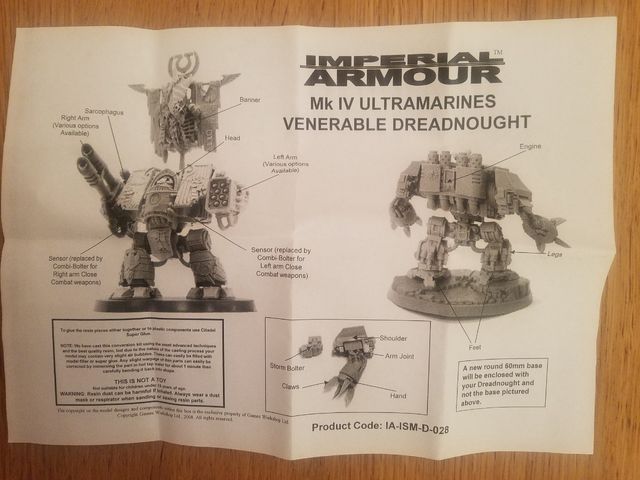 Dreadnought Venerable Ultramarines Forge World 40k