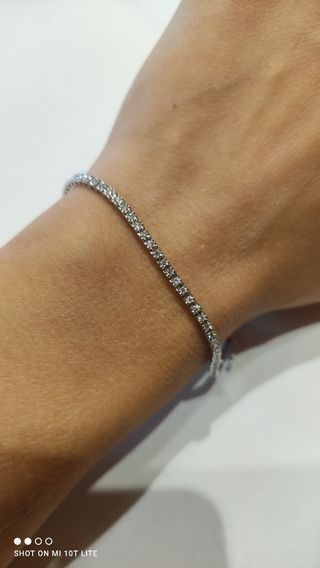 pulsera riviere oro blanco brillantes