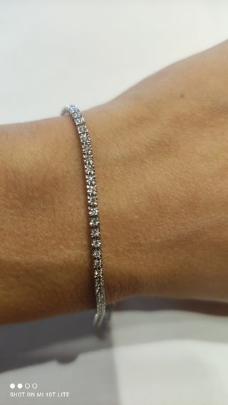 pulsera riviere oro blanco brillantes