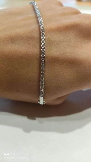 pulsera riviere oro blanco brillantes