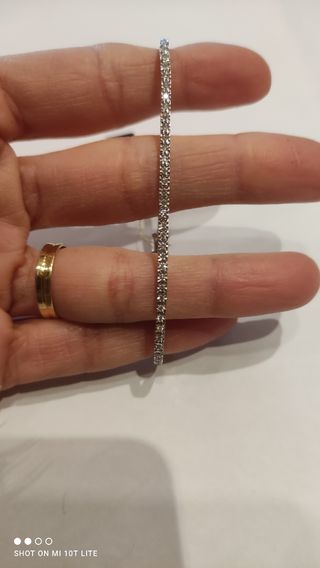 pulsera riviere oro blanco brillantes
