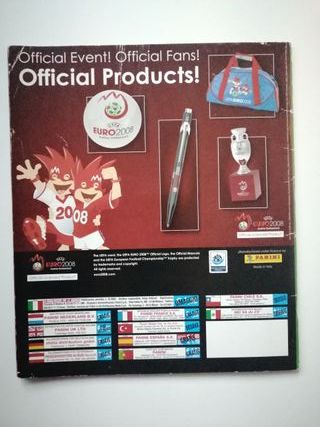 ALBUM CROMOS EURO 2008 PANINI EUROCOPA VACÍO