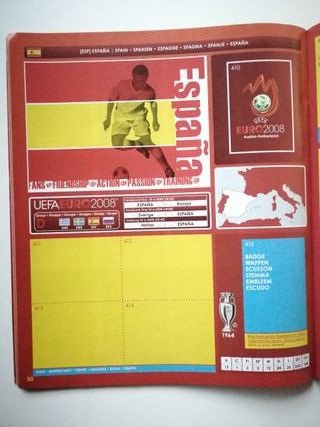 ALBUM CROMOS EURO 2008 PANINI EUROCOPA VACÍO