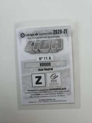 CROMO KROOS 11 A ESTE 2020 2021  REAL MADRID