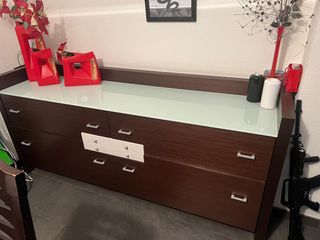 OFERTON APARADOR MADERA y CRISTAL