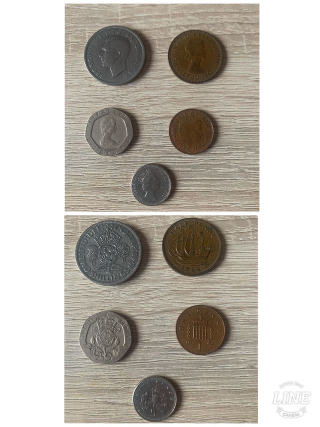 5 monedas Reino Unido