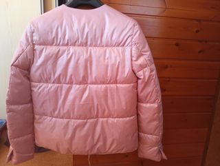 Anorak Mango rosa perla Talla S