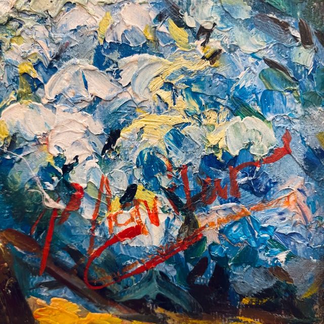 CUADRO PAISAJE PINTADO A MANO