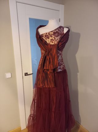 Vestido fiesta T 38+bolso