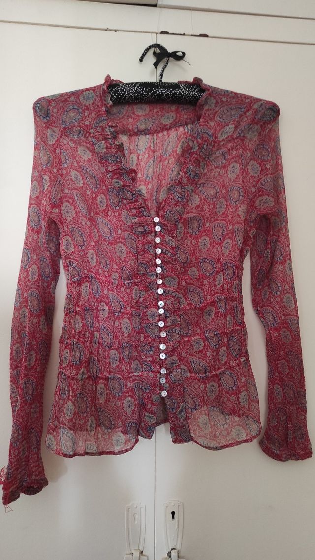 Camisa estampada transparente