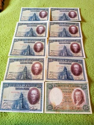 billetes del banco de ESPAÑA 