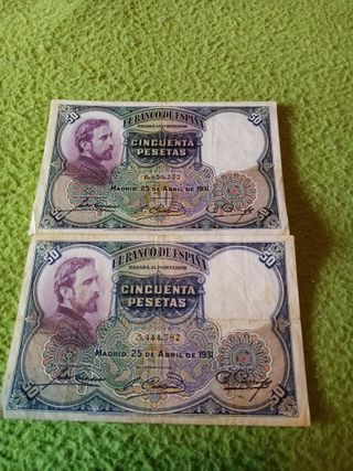 billetes del banco de ESPAÑA