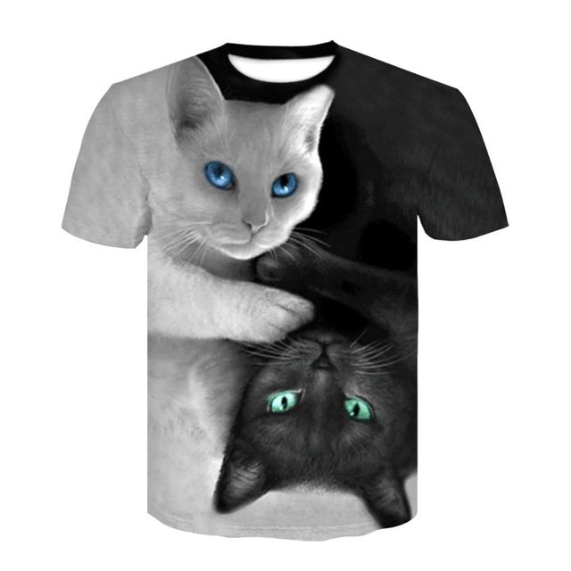Camiseta gatos M