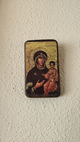 OFERTA! ICONO VINTAGE DE MADERA PEQUEÑO