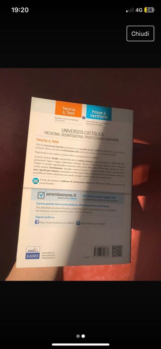 Libro di preparazione test d'ingresso Cattolica