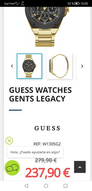 reloj guess gents legacy