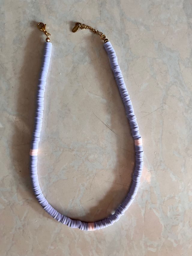 Collana con gommini lilla e rosa chiaro