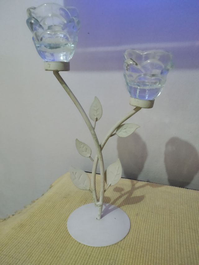 Candelabro de Hierro blanco