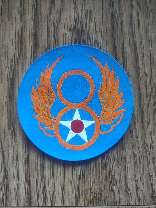 Parche de cuero pintado a mano