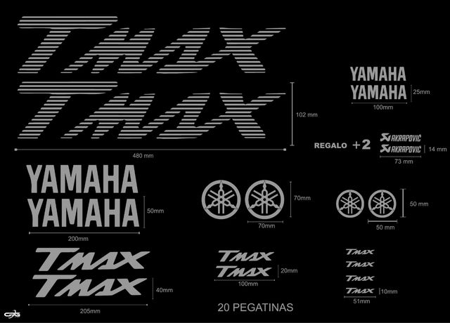 kit logo YAMAHA Tmax grandes