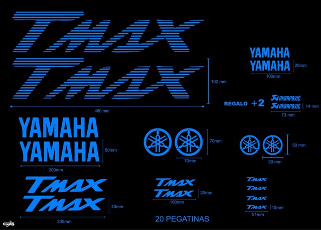 kit logo YAMAHA Tmax grandes