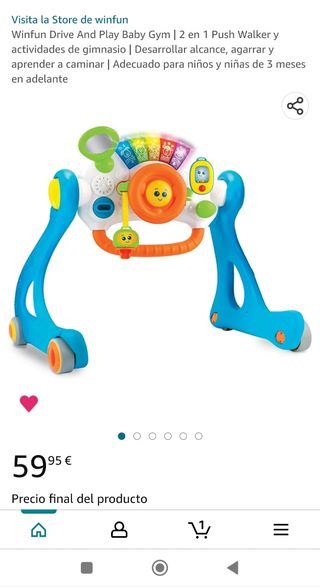 Andador y gimnasio para bebé