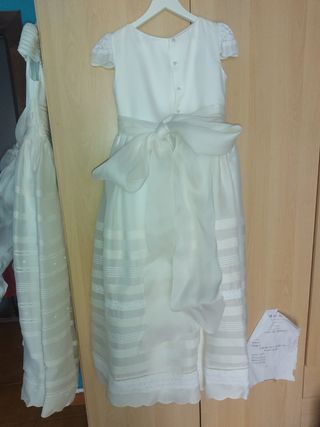 vestido comunion rosa clara