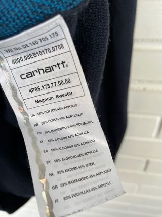 Suéter azul rombos CARHARTT talla M 